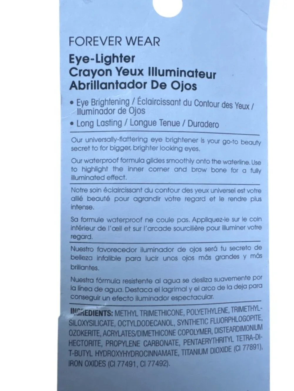 Flower Forever Wear Moonstone Eye Lighter Crayon NWB .01 fl oz
